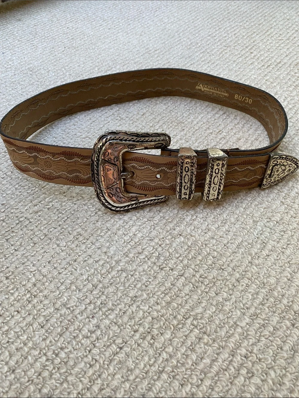 Doppia Vita Leather Belt from Italy